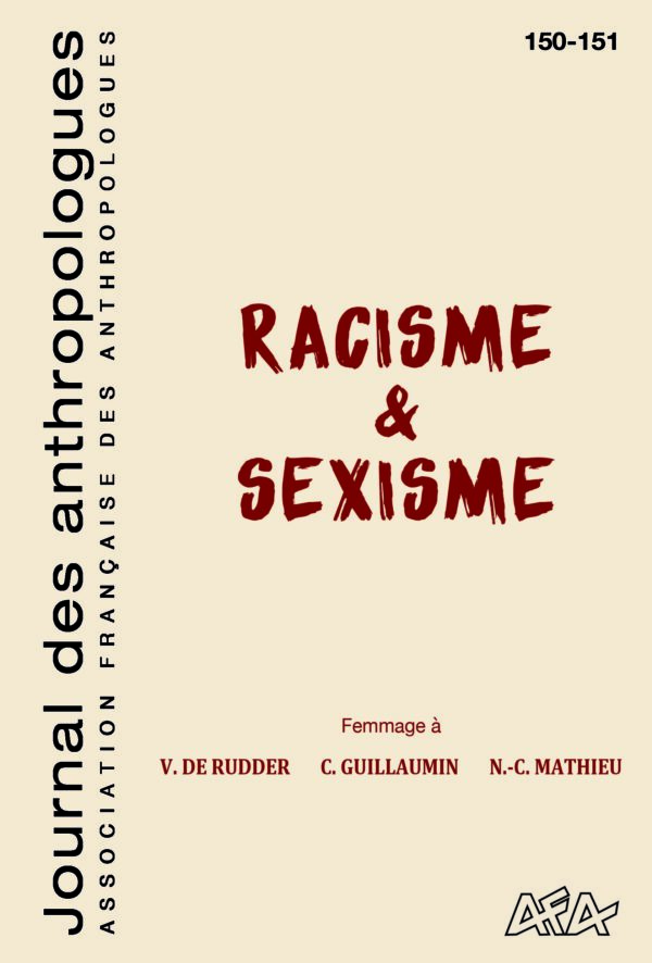 Racisme et Sexisme. Femmage à V.de Rudder. C.Guillaumin. N.-C.Mathieu